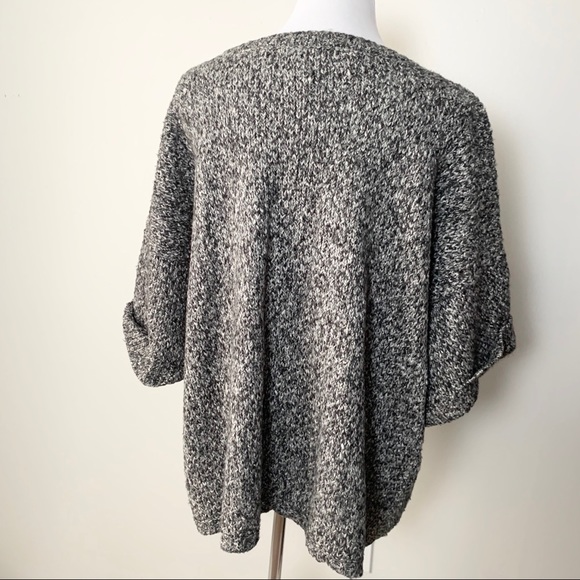 Calvin Klein, black/white tweed slouch sweater - Picture 3 of 4